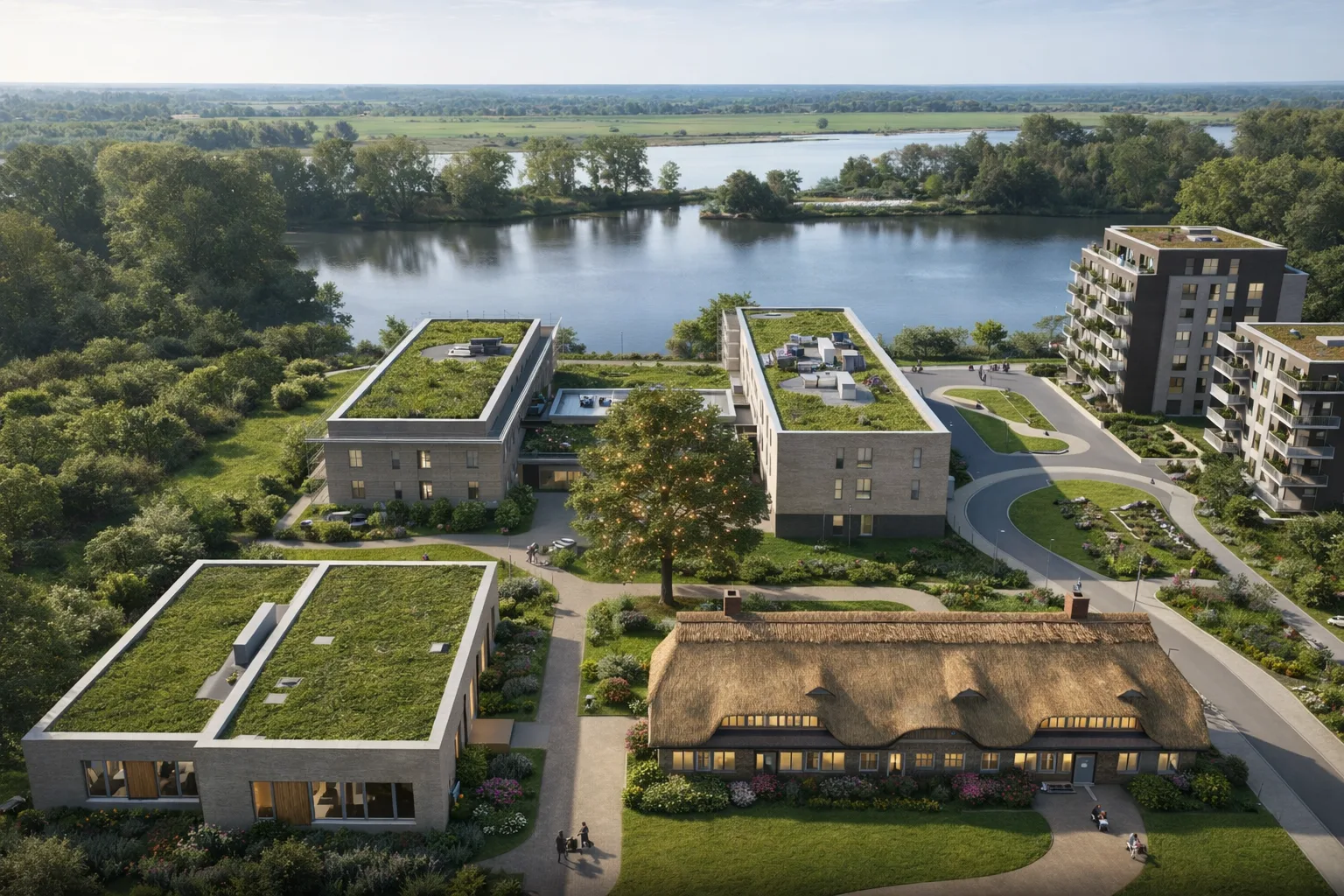Luftbild des Pflege-Campus der Diakonie Nord Nord Ost