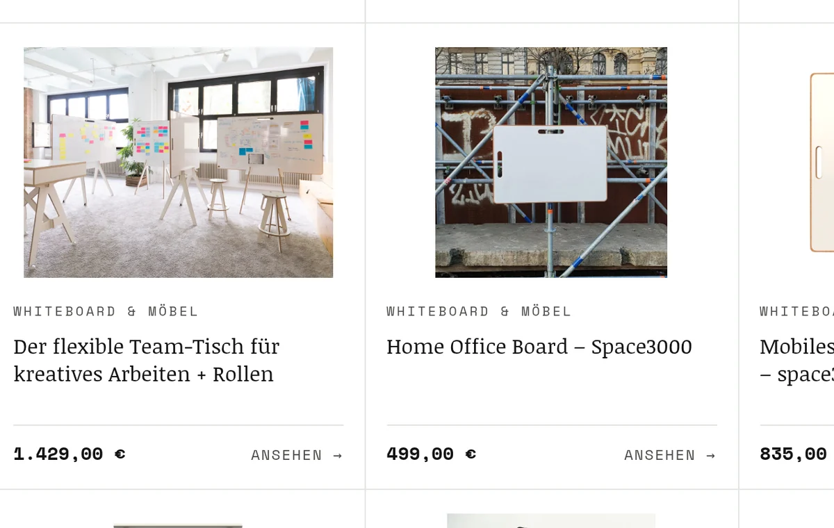 Shop: Makerboxen, Material und Whiteboards aus der Praxis
