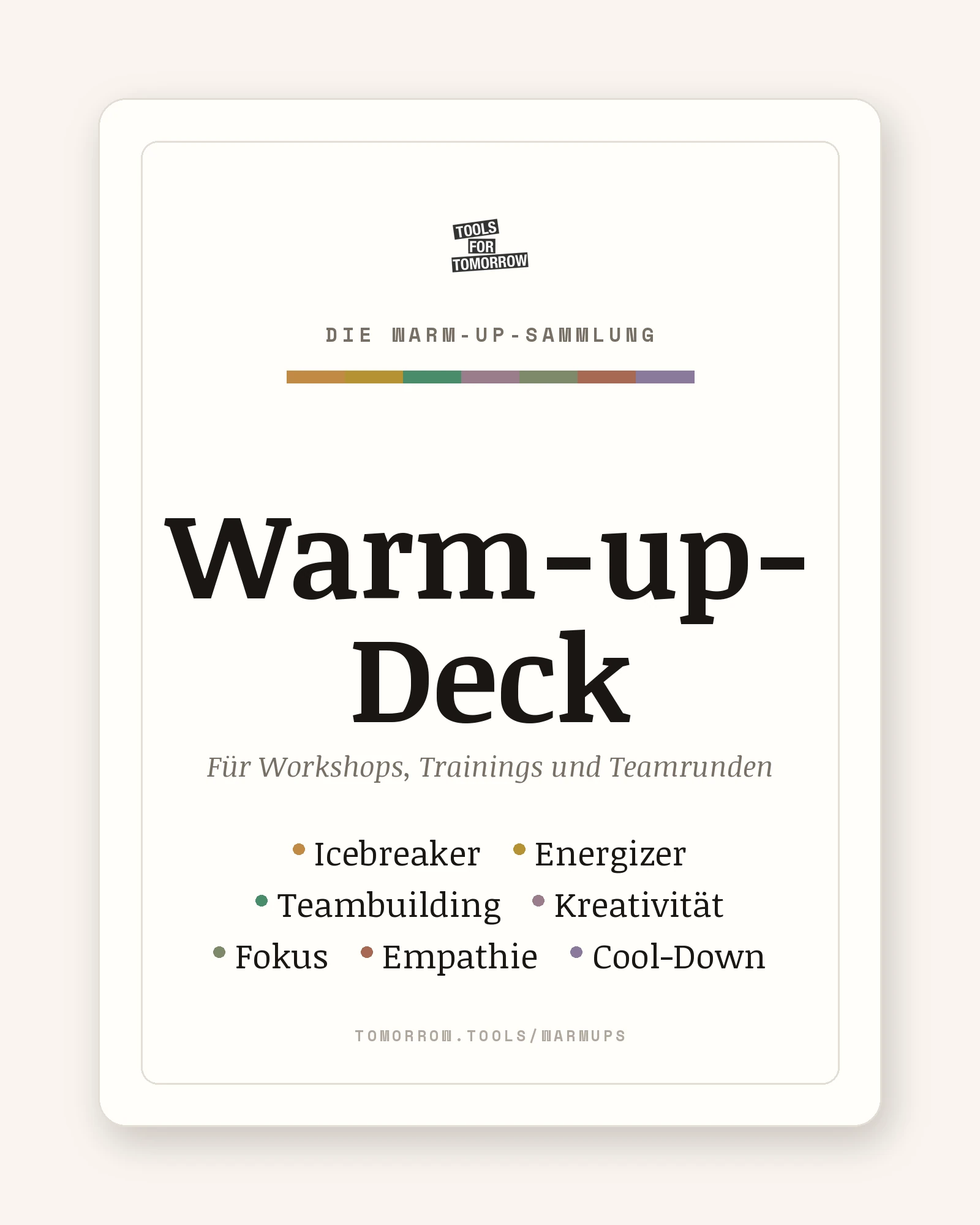Das Warmup Deck — Titelkarte