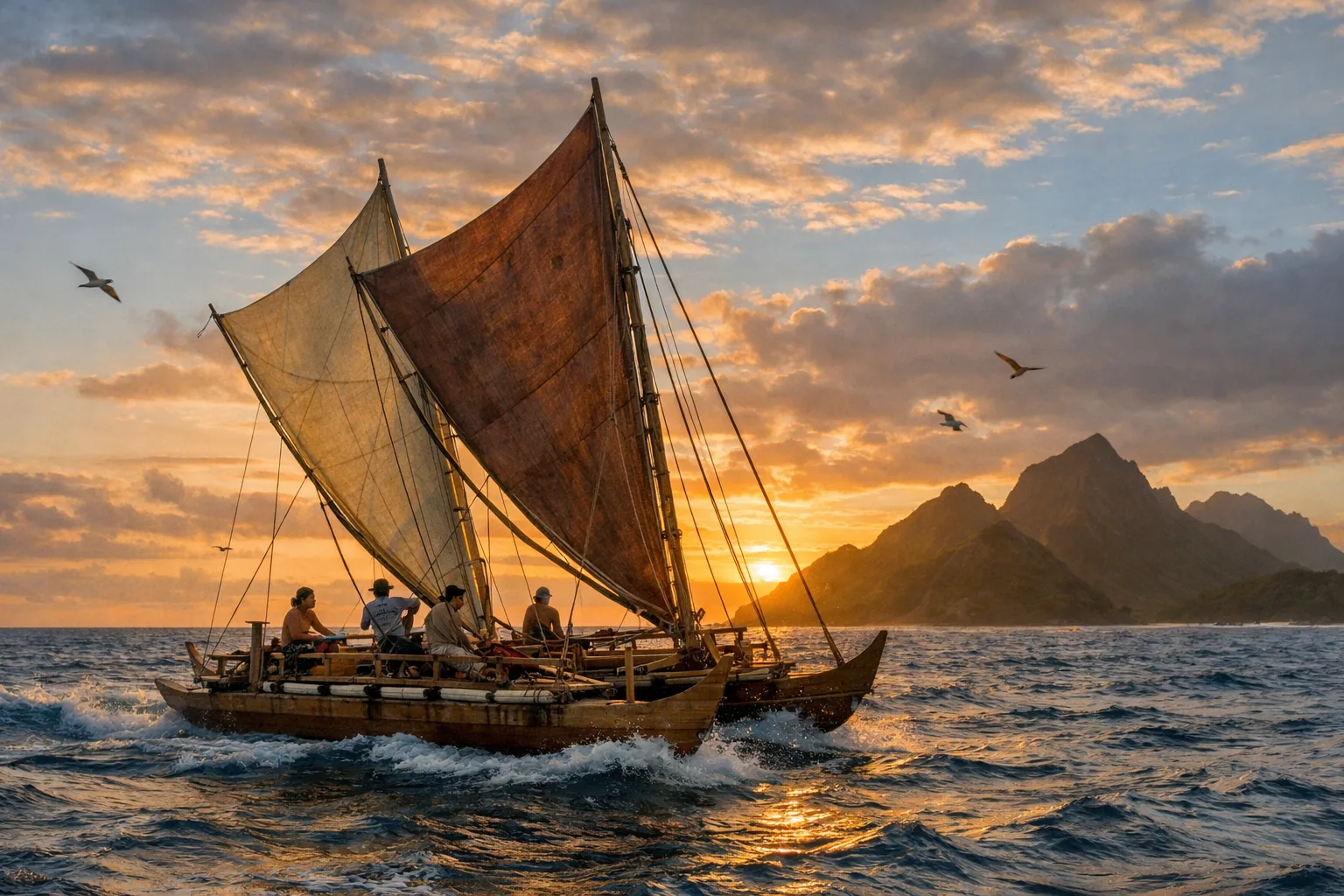 Polynesch Segeln – Navigieren in Ungewissheit. Polynesisches Segelboot